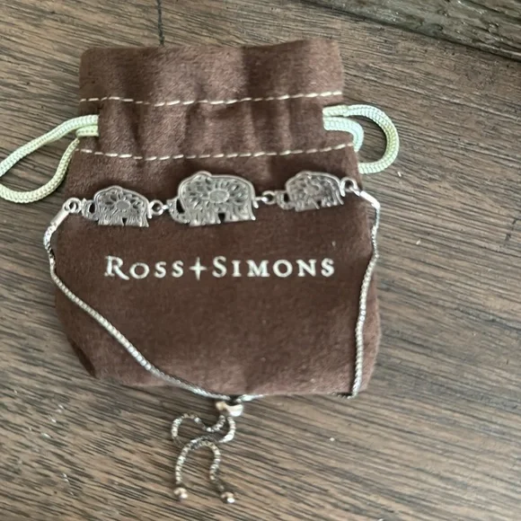 Ross-Simons Silver Elephant Charm Bracelet - Picture 2 of 3
